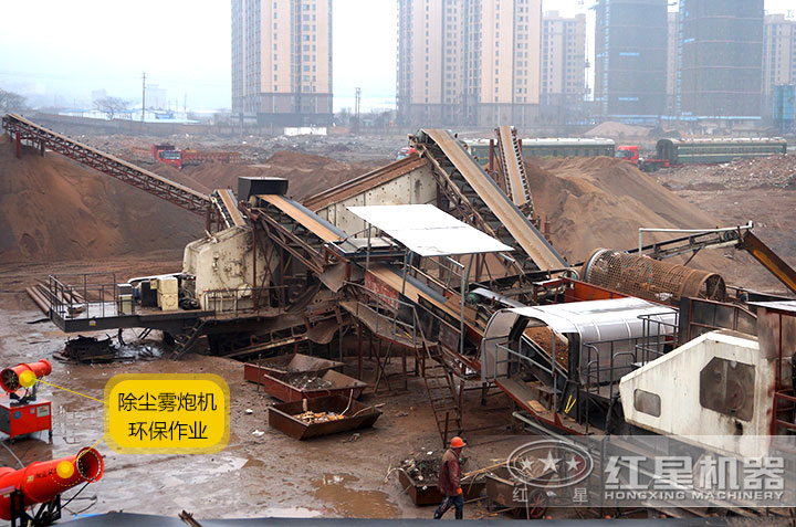 建筑垃圾處理生產(chǎn)現(xiàn)場 建筑垃圾處理生產(chǎn)現(xiàn)場