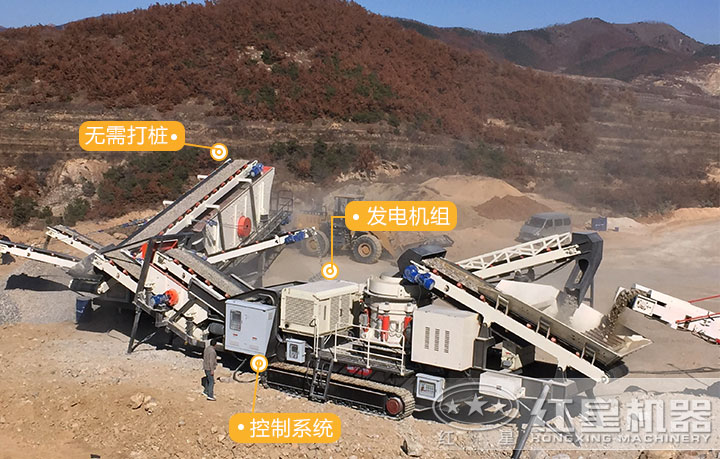 能移動的小型碎石機現(xiàn)場 能移動的小型碎石機現(xiàn)場