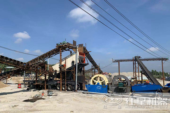 移動式鵝卵石制砂生產(chǎn)線 移動式鵝卵石制砂生產(chǎn)線