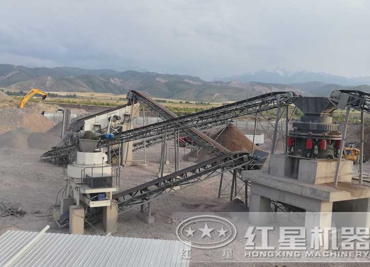 石頭變沙子用戶生產(chǎn)現(xiàn)場(chǎng)，可就近安排現(xiàn)場(chǎng)參觀配置同等設(shè)備