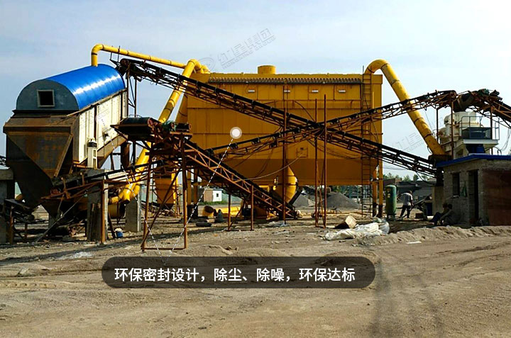 用戶鵝卵石破碎現(xiàn)場，實現(xiàn)綠色生產(chǎn)