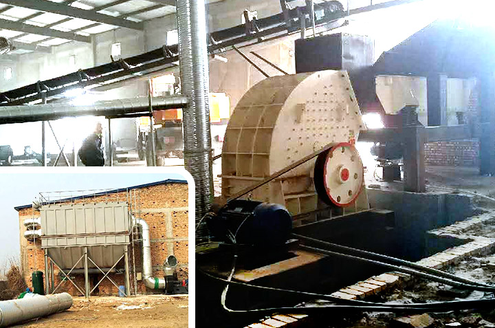 室內(nèi)生產(chǎn)現(xiàn)場和除塵裝置 室內(nèi)生產(chǎn)現(xiàn)場和除塵裝置