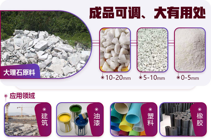 大理石破碎后應(yīng)用廣泛，不愁銷路