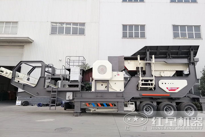 輪胎式移動磚渣粉碎機 輪胎式移動磚渣粉碎機