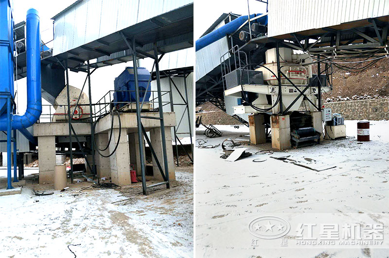 陽(yáng)泉砂石廠:PCZ1716重錘破+HXVSI1140制砂機(jī) 陽(yáng)泉砂石廠:PCZ1716重錘破+HXVSI1140制砂機(jī)