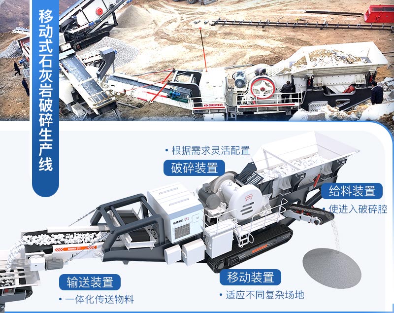 移動(dòng)式石灰?guī)r破碎機(jī)生產(chǎn)線 移動(dòng)式石灰?guī)r破碎機(jī)生產(chǎn)線