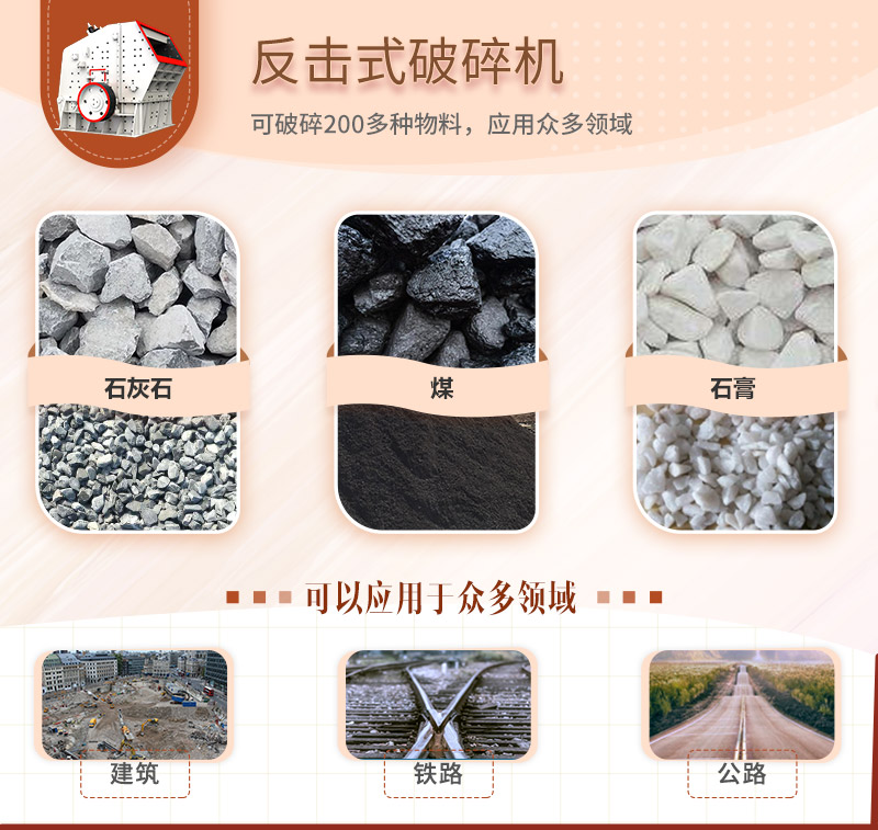 反擊式破碎機(jī)處理物料圖 反擊式破碎機(jī)處理物料圖