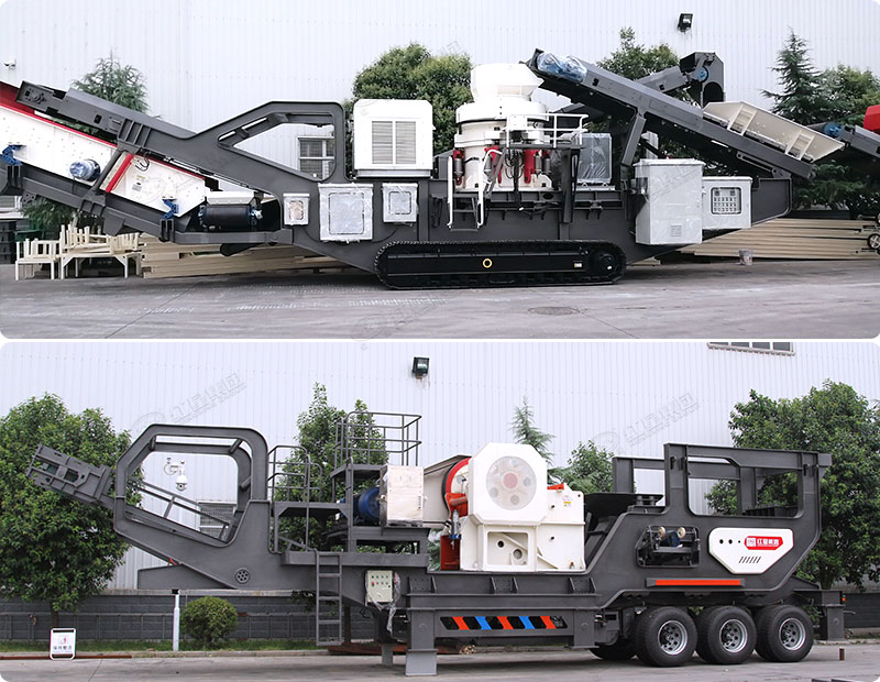 兩種工藝的移動(dòng)式石材破碎設(shè)備 兩種工藝的移動(dòng)式石材破碎設(shè)備