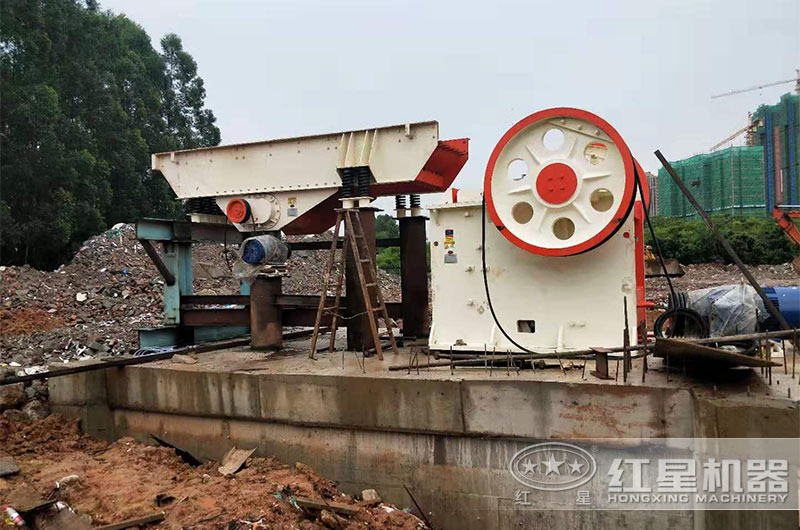 一小時60噸的建筑垃圾顎式制沙設備 一小時60噸的建筑垃圾顎式制沙設備